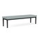 Lesro Lenox Steel 3 Seat Bench, Ash (Blue) Seat, Ash Back, 67 W 21 L 18.5 H, Linette Vinyl Seat LS3001 - alternate 3